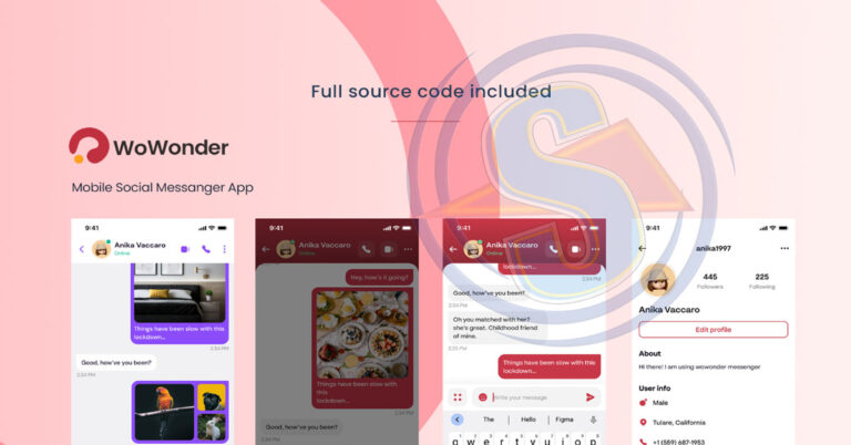WoWonder iOS Messenger v5.0 - WoWonder Sistemlerine Özel Mobil Uygulama.